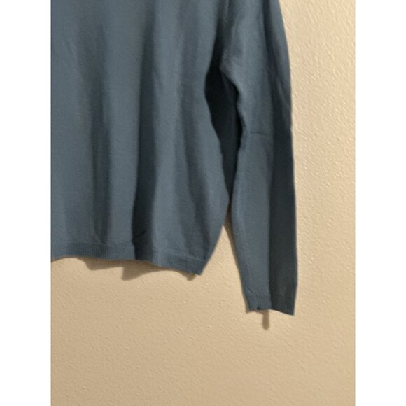 Vintage Pendleton Women’s Long Sleeve Turtleneck Blue Sweater 100% Wool Size L - Picture 5 of 9